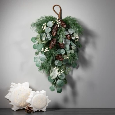 Sullivans Artificial Eucalyptus Pine Berry Swag Green 26.5"H 4 Sullivans Artificial Eucalyptus Pine Berry Swag Green 26.5"H - Image 2