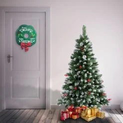 National Tree Company First Traditions Unlit Cullen Hinged Artificial Christmas Tree with Berries & Pinecones