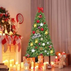 Tangkula Artificial Christmas Tree PVC Hinged Spruce Xmas Tree with Branch Tips -Outlet Xmas Decor Tree Store GUEST 690dc57b ef41 42be b834 5a14c2f1e137