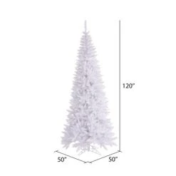 Vickerman White Fir DL LED Slim Christmas Artificial Tree
