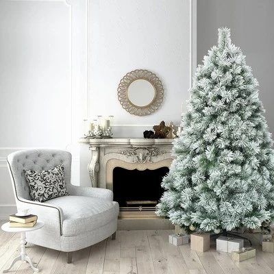 Costway 6ft or 7ft Premium Hinged Artificial Christmas Tree Snowy Pine Needles 5 Costway 6ft or 7ft Premium Hinged Artificial Christmas Tree Snowy Pine Needles - Image 3