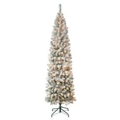 National Tree Company First Traditions Pre-Lit Pencil Slim Flocked Acacia Hinged Artificial Christmas Tree Clear Lights 14 National Tree Company First Traditions Pre-Lit Pencil Slim Flocked Acacia Hinged Artificial Christmas Tree Clear Lights -Outlet Xmas Decor Tree Store GUEST 6b2684c0 d532 46a4 b132 67d80c23ecf8