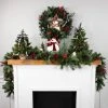 Northlight 9' x 12" Mixed Green Beaver Pine Artificial Christmas Garland, Unlit