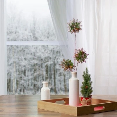 Northlight 28" Champagne Gold and Green Artificial Floral Christmas Spray 3 Northlight 28" Champagne Gold and Green Artificial Floral Christmas Spray