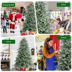 Costway 8ft Hinged Artificial Christmas Spruce Tree w/ 1658 Mixed PE & PVC Tips -Outlet Xmas Decor Tree Store GUEST 6bc1187f e60d 44b2 9119 908e31653142