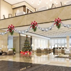 Northlight 6' Silver Shiny and Matte Shatterproof Ball Christmas Swag 8 Northlight 6' Silver Shiny and Matte Shatterproof Ball Christmas Swag -Outlet Xmas Decor Tree Store GUEST 6c3494dd abfe 4693 8b9e 75fecfce4733