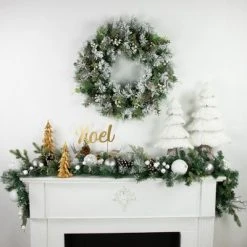 Northlight 6' Green Pine Frosted Artificial Christmas Garland with Pinecones and Ornaments, Unlit -Outlet Xmas Decor Tree Store GUEST 6cc2806d 926b 49d3 aee4 b63d57ddb3d1