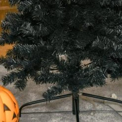 HOMCOM Artificial Christmas Tree with Stand, Xmas Pencil Tree with Halloween Style, Holiday Home Indoor Decoration for Party, Black -Outlet Xmas Decor Tree Store GUEST 6d1627cf 8650 4cba 88fa 302a347ccfe4