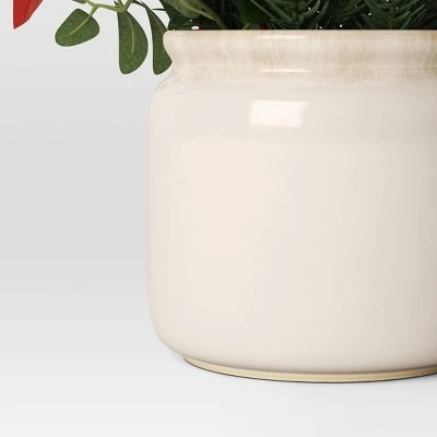 Artificial Plant Large Mixed Greenery and Poinsettia Arrangement - Threshold™ 5 Artificial Plant Large Mixed Greenery and Poinsettia Arrangement - Threshold™ - Image 3