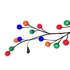 Kurt S. Adler Kurt Adler 6 Foot 48-Light LED Brown Garland with Cotton Ball