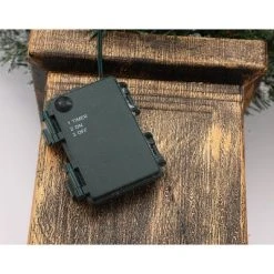 LuxenHome 4Ft Pre-Lit LED Battery-Operated with Timer Artificial Flocked Fir Christmas Tree with Square Planter -Outlet Xmas Decor Tree Store GUEST 6ddba6b3 cf49 4fda abfb b7db7a5a7e15