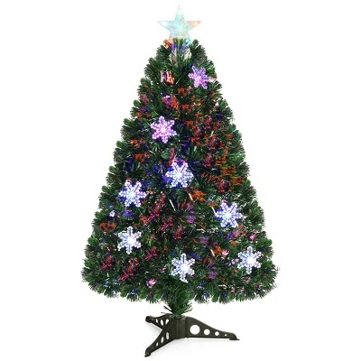 Costway 3FT Pre-Lit Fiber Optic Artificial Christmas Tree with Multicolor Led Lights 4 Costway 3FT Pre-Lit Fiber Optic Artificial Christmas Tree with Multicolor Led Lights - Image 2
