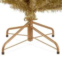 National Tree Company 7' Champagne Tinsel Slim Artificial Christmas Tree