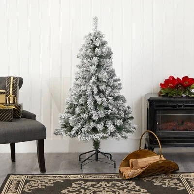 Nearly Natural Unlit Flocked West Virginia Artificial Christmas Tree 5 Nearly Natural Unlit Flocked West Virginia Artificial Christmas Tree - Image 3