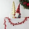 Northlight 50' x 1.5" Red Tinsel Christmas Garland with Polka Dots - Unlit
