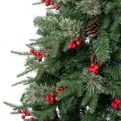 National Tree Company First Traditions Unlit Virginia Pine Artificial Christmas Tree with Berries & Pinecones 4 National Tree Company First Traditions Unlit Virginia Pine Artificial Christmas Tree with Berries & Pinecones - Image 2