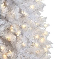 Nearly Natural 10-ft Slim White Artificial Christmas Tree with 800 Warm White LED Lights and 2420 Bendable Branches 11 Nearly Natural 10-ft Slim White Artificial Christmas Tree with 800 Warm White LED Lights and 2420 Bendable Branches -Outlet Xmas Decor Tree Store GUEST 6fa89bf3 2413 446e 84d1 37f70c3dc646
