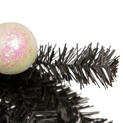 Northlight 20" Pre-lit Decorated Black Pine Artificial Teardrop Christmas Swag, Warm White LED Lights 4 Northlight 20" Pre-lit Decorated Black Pine Artificial Teardrop Christmas Swag, Warm White LED Lights - Image 2