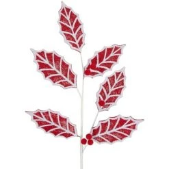 Northlight 26" Red and White Frosted Mistletoe Christmas Spray -Outlet Xmas Decor Tree Store GUEST 700c9044 fa0c 423b 8875 a2d639e06880