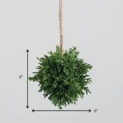 Sullivans Artificial Cedar Orb 6"H Green -Outlet Xmas Decor Tree Store GUEST 70c9cfc9 4562 4f0b 9423 b45b2daa64f4