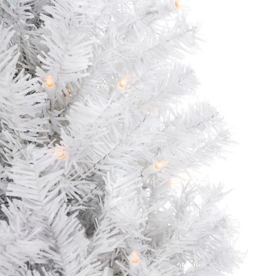 Best Choice Products Pre-Lit Premium Hinged White Artificial Christmas Pine Tree w/ Lights, Stand, PVC Branch Tips 6 Best Choice Products Pre-Lit Premium Hinged White Artificial Christmas Pine Tree w/ Lights, Stand, PVC Branch Tips - Image 4