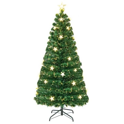 Tangkula 4/5/6/7 FT Artificial Christmas Tree Prelit Fiber Optic Xmas Tree w/ Warm White Lights 8 Light Modes 11 Tangkula 4/5/6/7 FT Artificial Christmas Tree Prelit Fiber Optic Xmas Tree w/ Warm White Lights 8 Light Modes - Image 9