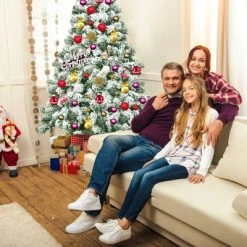 Tangkula Artificial Hinged Christmas Pines Tree Snow Flocked Decoration Tree 14 Tangkula Artificial Hinged Christmas Pines Tree Snow Flocked Decoration Tree -Outlet Xmas Decor Tree Store GUEST 73032bf7 920a 4ab1 9f75 965db13d7d4f