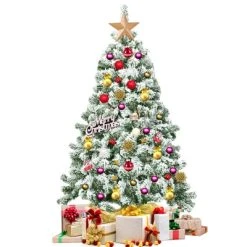 Tangkula Artificial Hinged Christmas Pines Tree Snow Flocked Decoration Tree 21 Tangkula Artificial Hinged Christmas Pines Tree Snow Flocked Decoration Tree -Outlet Xmas Decor Tree Store GUEST 730346a5 2d6b 4ab8 b1b4 1a7f2af8e98a