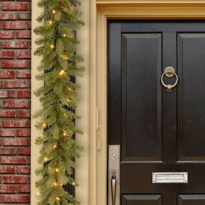 National Tree Company Pre-Lit Artificial Christmas Garland, Green, Downswept Douglas Fir, White Lights, Plug In, Christmas Collection, 9 Feet 3 National Tree Company Pre-Lit Artificial Christmas Garland, Green, Downswept Douglas Fir, White Lights, Plug In, Christmas Collection, 9 Feet