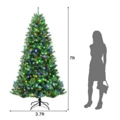 Costway 7ft Pre-lit Hinged Christmas Tree w/ Remote Control & 9 Lighting Modes -Outlet Xmas Decor Tree Store GUEST 75a776b9 2021 456d a72c 18ba7422cc2f