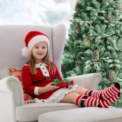 Tangkula 8 Ft Artificial Christmas Tree Mixed PE & PVC Xmas Tree Office and Party Festival Holiday Decor Green -Outlet Xmas Decor Tree Store GUEST 75c42748 65a4 470d a2c0 5e12c44f0d17