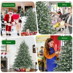 Costway 6ft Artificial Christmas Spruce Hinged Tree w/ 892 Mixed PE & PVC Tips -Outlet Xmas Decor Tree Store GUEST 760cc010 ff65 4362 99c4 f23d849012b9