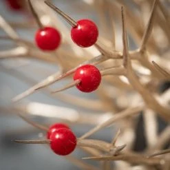 Sullivans Artificial Gold Twig & Berry Orb Multicolor 6"H