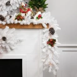 Northlight 9' x 12" Prelit Snow White Artificial Christmas Garland - Clear Lights -Outlet Xmas Decor Tree Store GUEST 76b1e65b a45f 4e10 9ee6 562b93e7d907 1