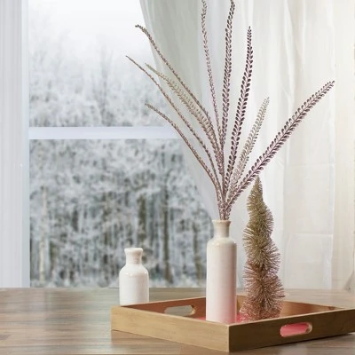 Northlight 36" Gold Glittered Artificial Fern Christmas Spray 3 Northlight 36" Gold Glittered Artificial Fern Christmas Spray