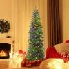 Costway 6 FT/7.5 FT Pre-Lit Hinged Artificial Christmas Tree w/ 648/796 Tips & 270/350 LED Lights