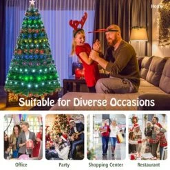 Tangkula 6' Pre-Lit Optical Fiber Artificial Christmas Tree w/ Multicolor LED Lights & Stand 15 Tangkula 6' Pre-Lit Optical Fiber Artificial Christmas Tree w/ Multicolor LED Lights & Stand -Outlet Xmas Decor Tree Store GUEST 79c7f349 9c72 44e7 9bc7 59393134b7cd