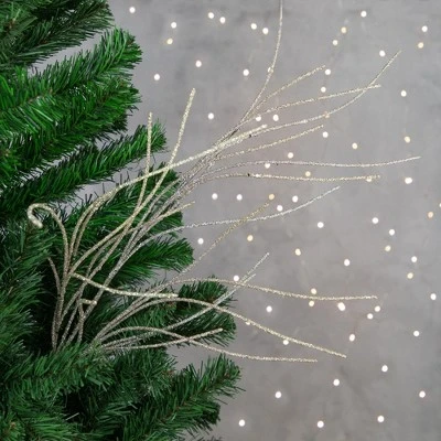 Northlight 36" Champagne Gold Glittered Christmas Twig Spray 3 Northlight 36" Champagne Gold Glittered Christmas Twig Spray