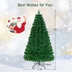 Tangkula 6' Pre-Lit Optical Fiber Artificial Christmas Tree w/ Multicolor LED Lights & Stand 18 Tangkula 6' Pre-Lit Optical Fiber Artificial Christmas Tree w/ Multicolor LED Lights & Stand -Outlet Xmas Decor Tree Store GUEST 7a5683af 0e6a 4fa0 91c1 22d55f44539b
