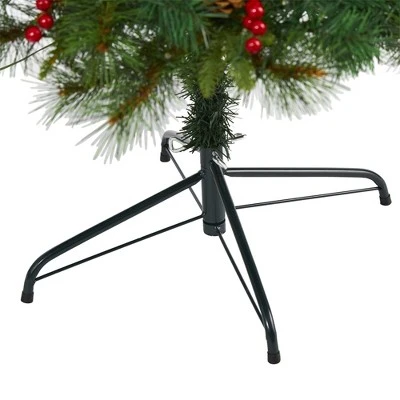 Nearly Natural 7-ft Mixed Pine Artificial Christmas Tree with 350 Clear LED Lights, Pine Cones and Berries 5 Nearly Natural 7-ft Mixed Pine Artificial Christmas Tree with 350 Clear LED Lights, Pine Cones and Berries - Image 3