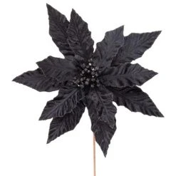Northlight 26" Black Glittered Poinsettia Christmas Stem Spray 6 Northlight 26" Black Glittered Poinsettia Christmas Stem Spray -Outlet Xmas Decor Tree Store GUEST 7b8987f8 d7a4 4650 9000 ba638324723f