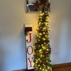 Northlight 6' Pre-Lit Northern Balsam Fir Pencil Artificial Christmas Tree, Warm Clear LED Lights 12 Northlight 6' Pre-Lit Northern Balsam Fir Pencil Artificial Christmas Tree, Warm Clear LED Lights -Outlet Xmas Decor Tree Store GUEST 7b965d35 2e9e 495b 8b63 2f90e3a27b60