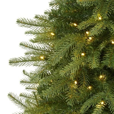 Nearly Natural Pre-Lit LED Vancouver Fir Artificial Christmas Tree Clear Lights 3 Nearly Natural Pre-Lit LED Vancouver Fir Artificial Christmas Tree Clear Lights
