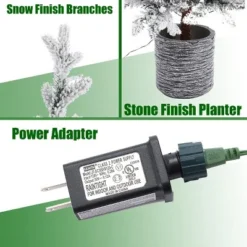 LuxenHome 5.6Ft Pre-Lit LED Artificial Slim Fir Christmas Tree with Pot 15 LuxenHome 5.6Ft Pre-Lit LED Artificial Slim Fir Christmas Tree with Pot -Outlet Xmas Decor Tree Store GUEST 7bc8281f c733 4e8c 962e a7fb0fa5b7f3