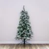 Home Heritage Artificial Half Christmas Tree Prelit with White LED Lights, PVC Foliage Tips, Metal Stand, Green -Outlet Xmas Decor Tree Store GUEST 7be42e7a 3dbe 4454 9aa1 3de5f104999c