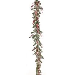 National Tree Company HGTV Home Collection 6ft Pre Lit Artificial Christmas Garland, Snow-dusted Branch Tips, Decorated with Pinecones, Berries, and Bows -Outlet Xmas Decor Tree Store GUEST 7c25a836 c4a5 4cc8 b469 068f90e3247c