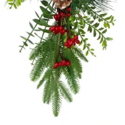 Northlight 28" Berry Pine and Eucalyptus Artificial Teardrop Christmas Swag - Unlit -Outlet Xmas Decor Tree Store GUEST 7ccbaf36 bb58 4c66 be90 235082542030