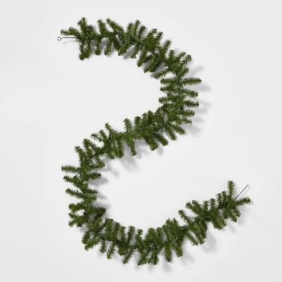 9' Pre-Lit Artificial Pine Bough Christmas Garland Green with Clear Lights - Wondershop™ 4 9' Pre-Lit Artificial Pine Bough Christmas Garland Green with Clear Lights - Wondershop™ - Image 2