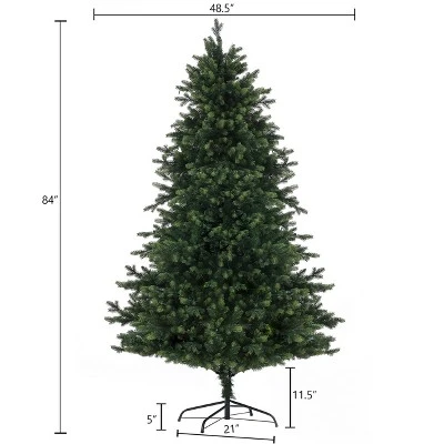LuxenHome 7ft Pre-Lit LED Artificial Full Fir Christmas Tree 9 LuxenHome 7ft Pre-Lit LED Artificial Full Fir Christmas Tree - Image 7
