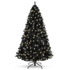 Best Choice Products Pre-Lit Black Christmas Tree, Artificial Holiday Decoration w/ Branch Tips, Incandescent Lights -Outlet Xmas Decor Tree Store GUEST 7dcbaa14 a6e9 4448 9a66 797689c5c3be